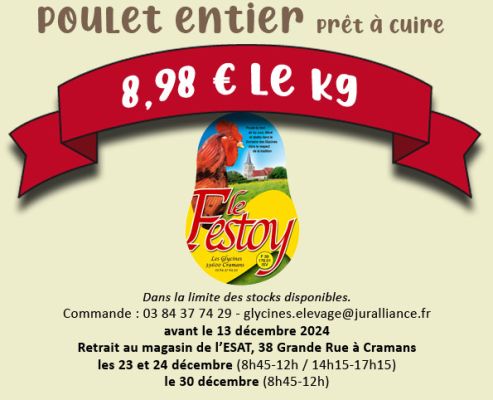 Promo poulet entier prêt à cuire